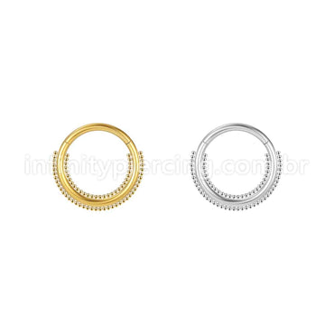 Piercing Argola Aço Cirúrgico Com Detalhes