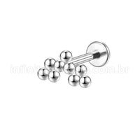 Piercing Labret Aço Cirúrgico Indiano