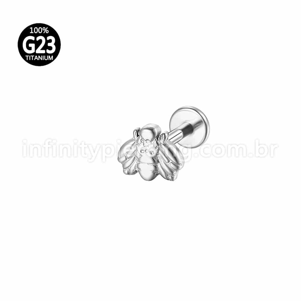 Piercing Labret Titânio Abelha