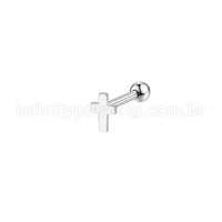 Piercing Minibarbell  Aço Cirúrgico Cruz 1,2X8 10487