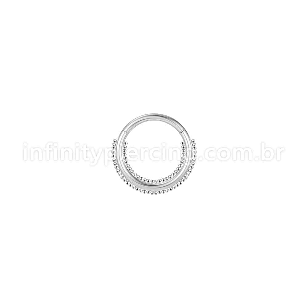 Piercing Argola Aço Cirúrgico Com Detalhes