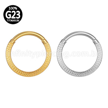 Piercing Argola Titânio Segmento Articulado Detalhada