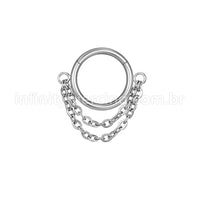 Piercing Argola Aço Cirúrgico Segmento Articulado Correntes