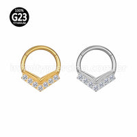 Piercing Argola Gota Titânio Segmento Articulado Zircônia
