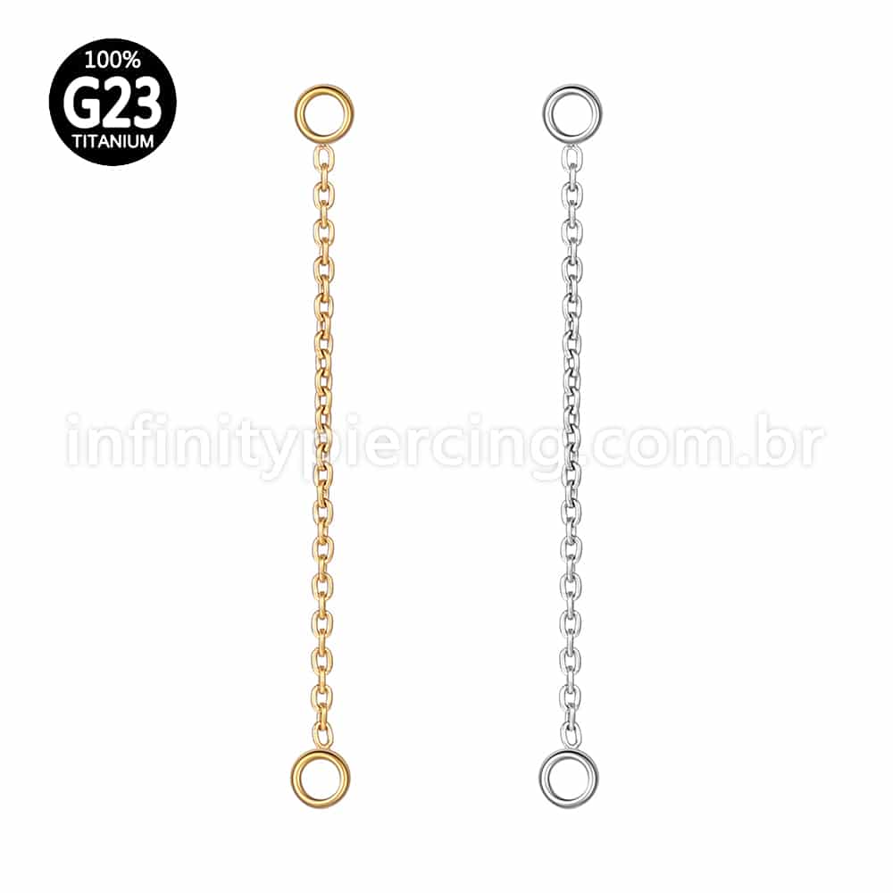 Corrente Para Piercing Titânio