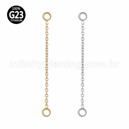 Corrente Para Piercing Titânio