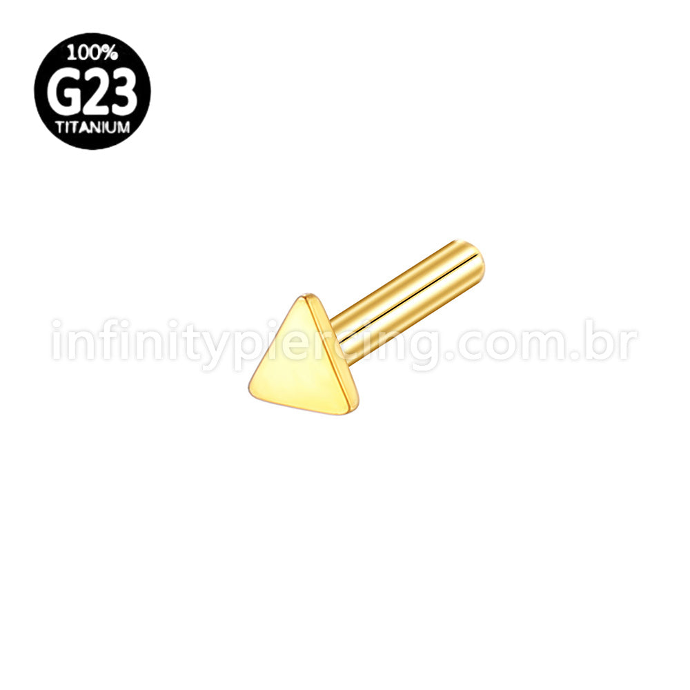 Haste Para Labret Titânio Base Triângulo