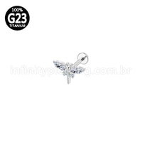 Piercing Labret Titânio Libélula