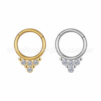 Piercing Argola Aço Cirúrgico Segmento Articulado Indiano Zircônia