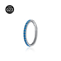 Piercing Argola Segmento Articulado Titânio Zircônia Colorida