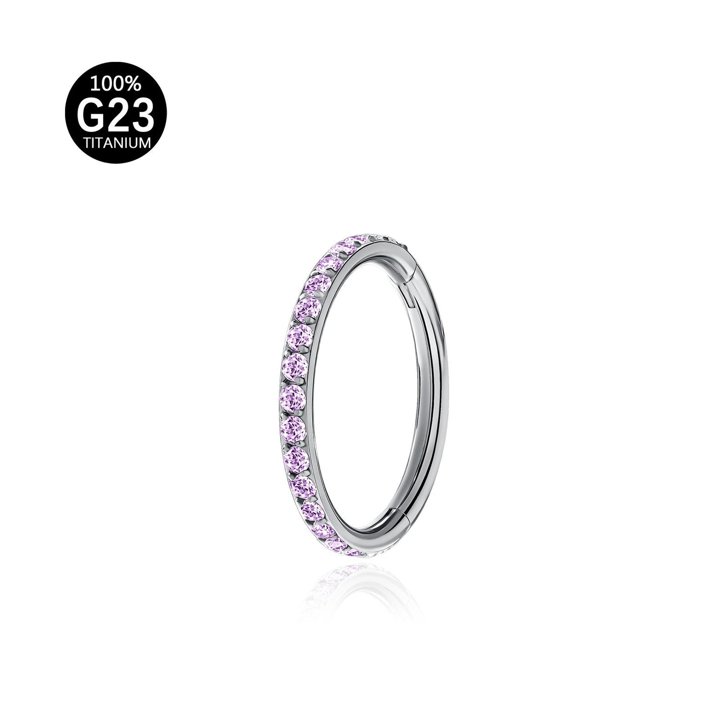 Piercing Argola Segmento Articulado Titânio Zircônia Colorida
