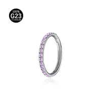 Piercing Argola Segmento Articulado Titânio Zircônia Colorida