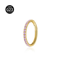Piercing Argola Segmento Articulado Titânio Zircônia Colorida