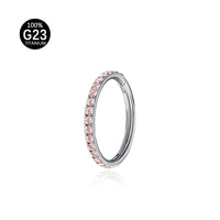 Piercing Argola Segmento Articulado Titânio Zircônia Colorida