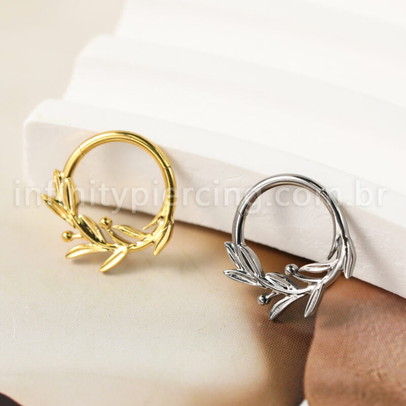 Piercing Argola Titânio Segmento Articulado Galho