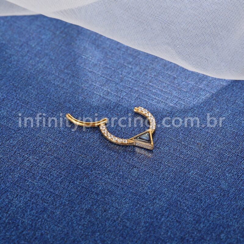 Piercing Argola Aço Cirúrgico Segmento Articulado Zircônia Furta Cor