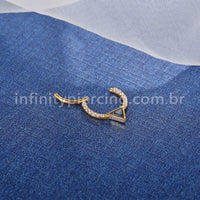 Piercing Argola Aço Cirúrgico Segmento Articulado Zircônia Furta Cor