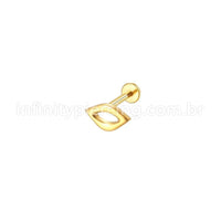 Piercing Labret Aço Cirúrgico Boca