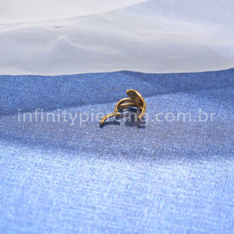 Piercing Argola Titânio Cobra Zircônia