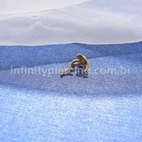 Piercing Argola Titânio Cobra Zircônia
