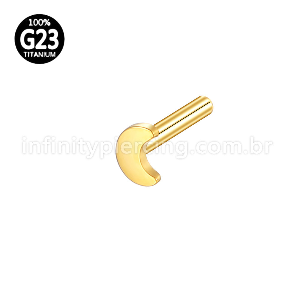 Haste Para Labret Titânio Base Lua