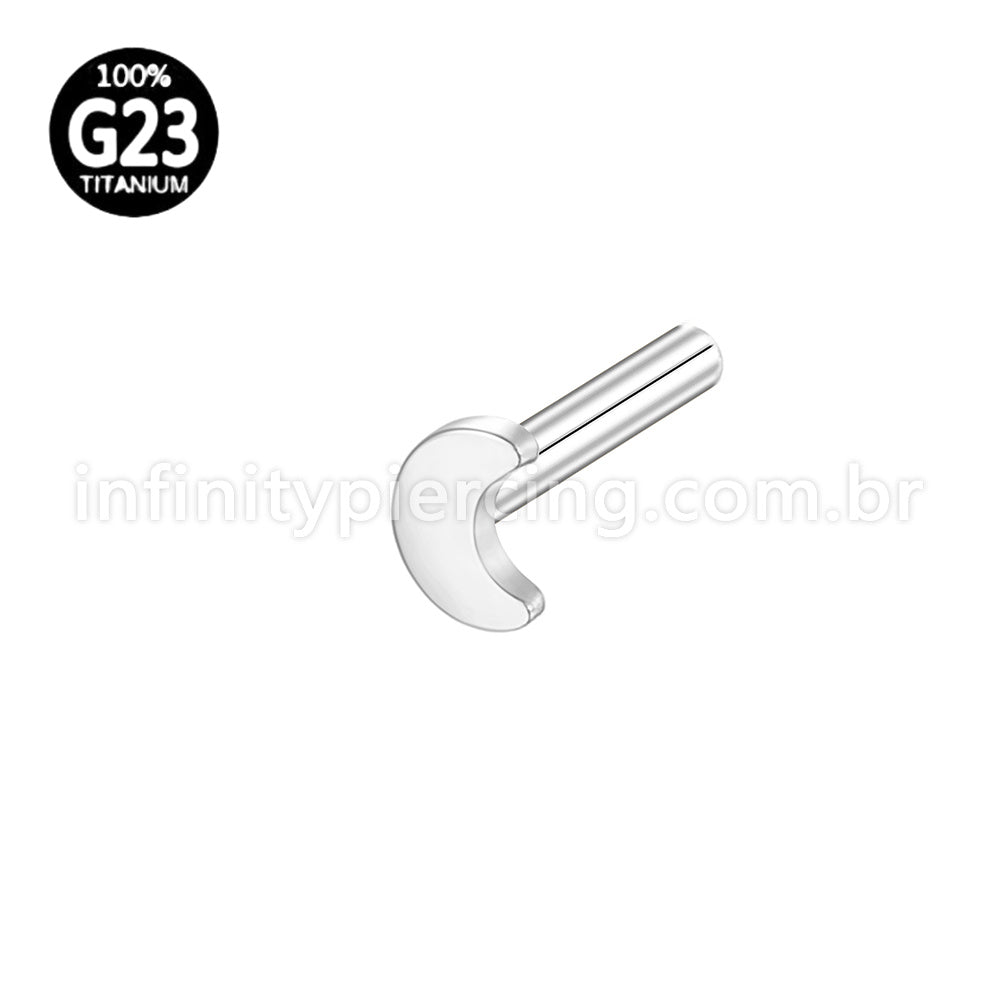 Haste Para Labret Titânio Base Lua