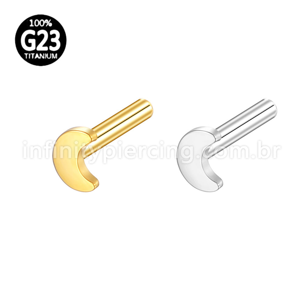 Haste Para Labret Titânio Base Lua