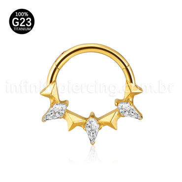 Piercing Argola Titânio Zircônia Cravejada