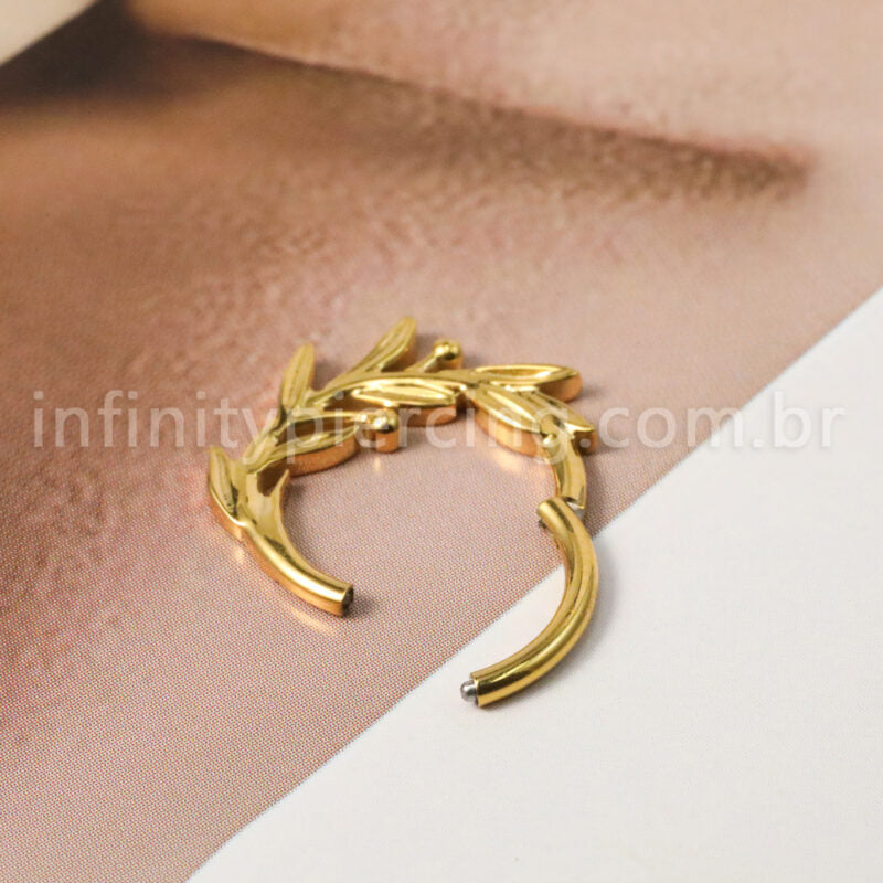 Piercing Argola Titânio Segmento Articulado Galho