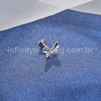 Piercing Labret Titânio Borboleta
