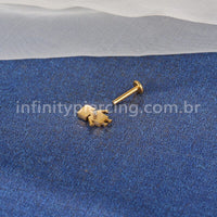 Piercing Labret Aço Cirúrgico Robô
