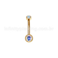 Piercing Banana Aço Cirúrgico Zircônia