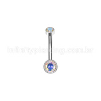 Piercing Banana Aço Cirúrgico Zircônia