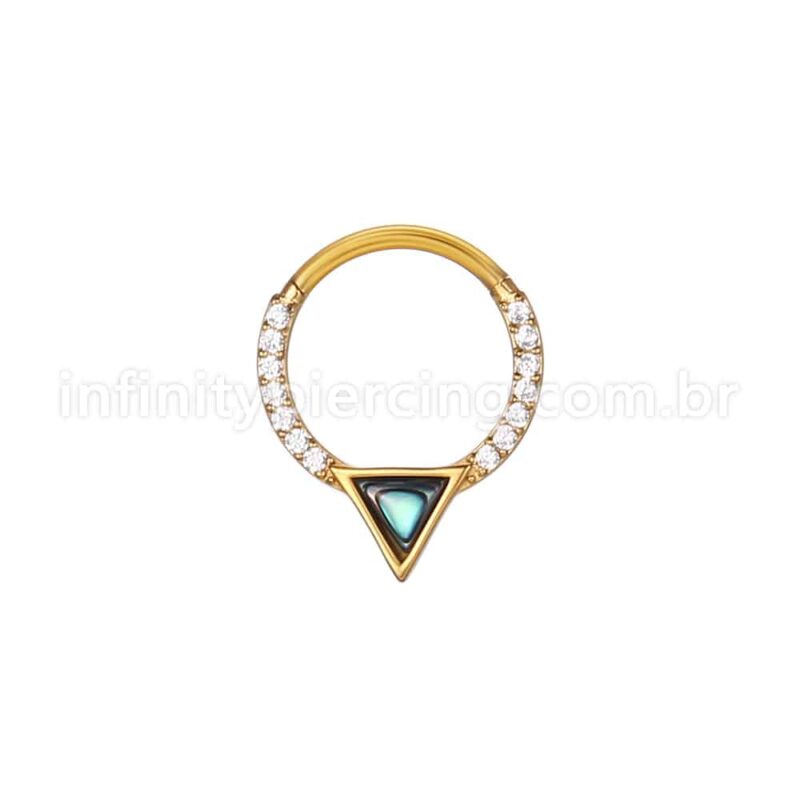 Piercing Argola Aço Cirúrgico Segmento Articulado Zircônia Furta Cor