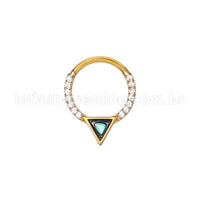 Piercing Argola Aço Cirúrgico Segmento Articulado Zircônia Furta Cor