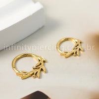 Piercing Argola Titânio Segmento Articulado Galho
