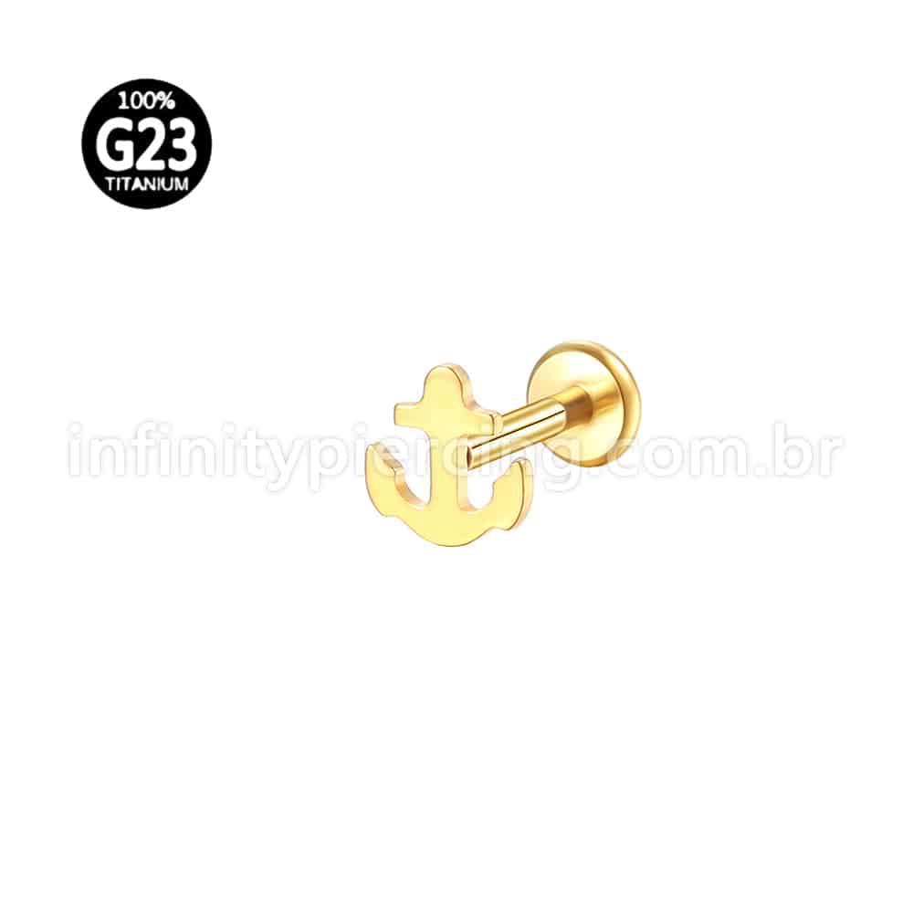 Piercing Labret Titânio Ancora