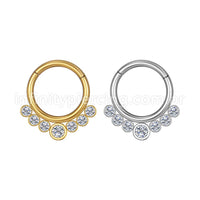 Piercing Argola Aço Cirúrgico Segmento Articulado 7 Zircônia