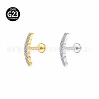 Piercing Labret Titânio Cluster Zircônia