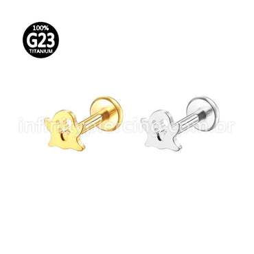 Piercing Labret Titânio Fantasminha