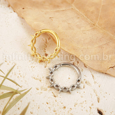 Piercing Argola Titânio Segmento Articulado Detalhado