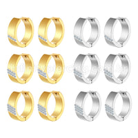 Argola Aço Inoxidável Detalhe Strass
