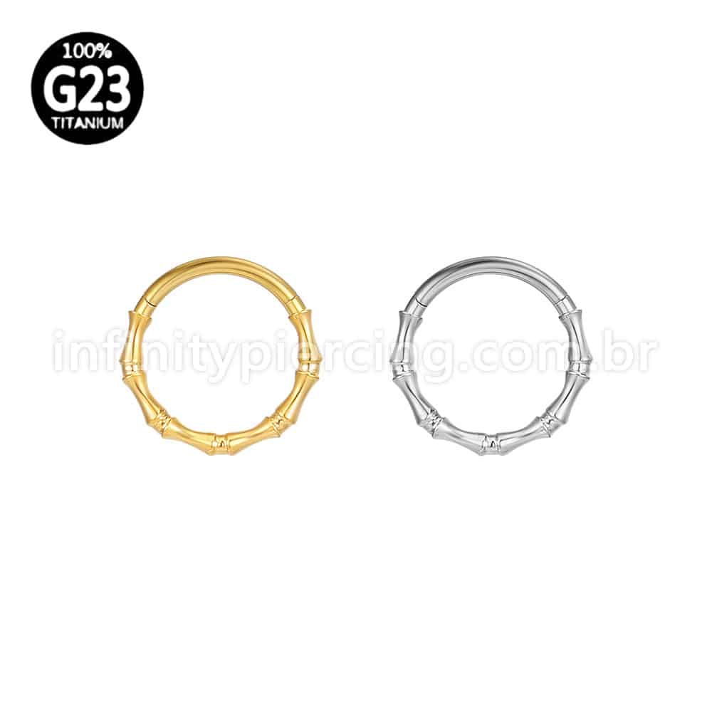 Piercing Argola Titânio Segmento Articulado Detalhada
