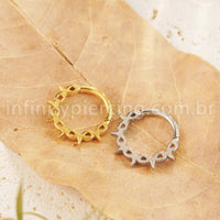 Piercing Argola Titânio Segmento Articulado Detalhado