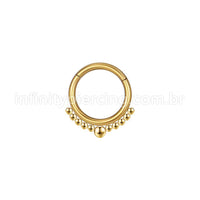 Piercing Argola Aço Cirúrgico Segmento Articulado Bolinhas