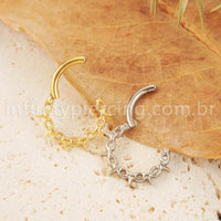 Piercing Argola Titânio Segmento Articulado Detalhado