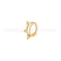 Piercing Argola Aço Cirúrgico Zircônia / Spike