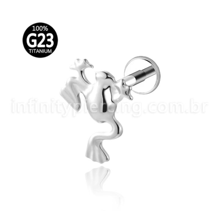 Piercing Labret Titânio Sapo