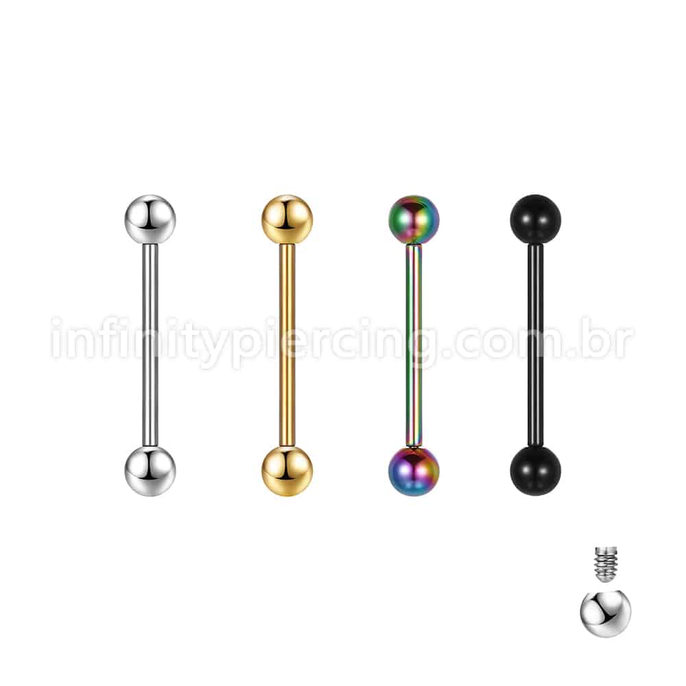 Piercing Barbell Aço Cirúrgico 316L
