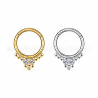 Piercing Argola Aço Cirúrgico Segmento Articulado Indiano Zircônia